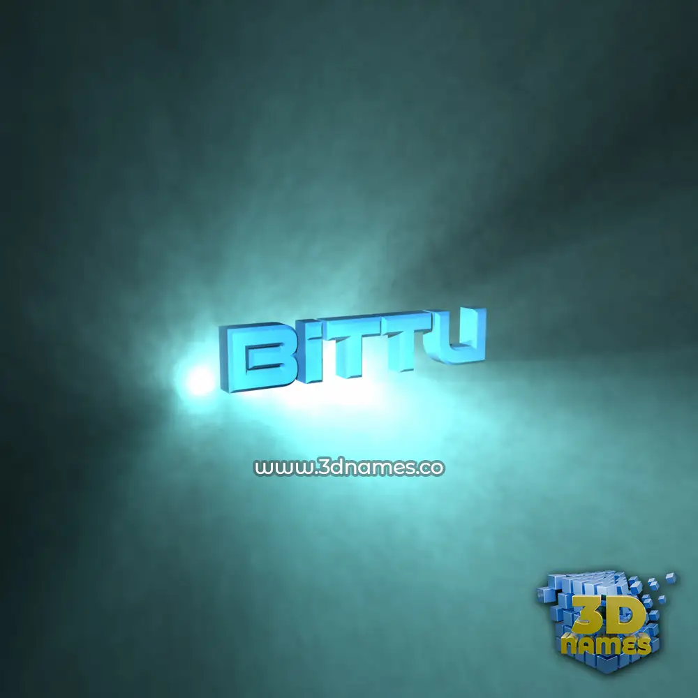 bittu in Light Shine style - 3D name wallpaper