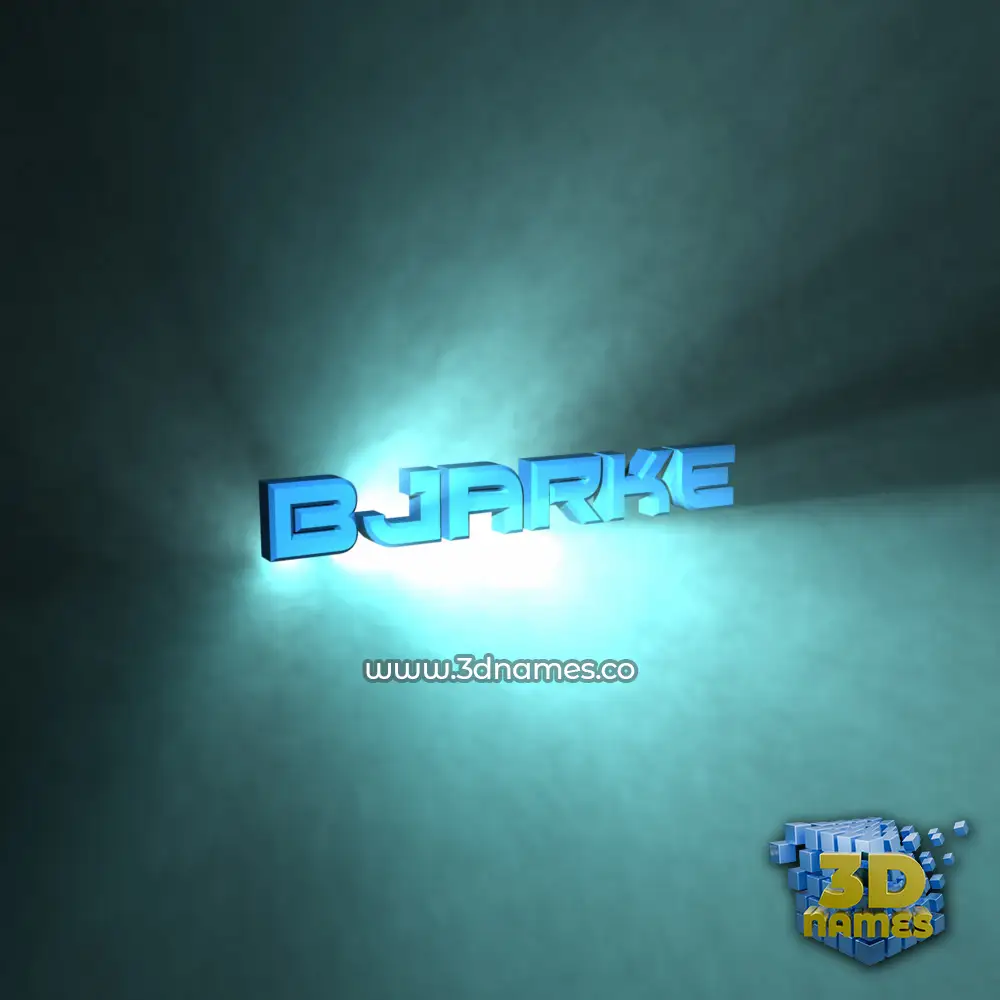 bjarke in Light Shine style - 3D name wallpaper