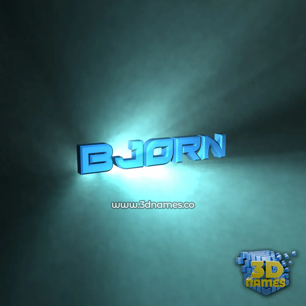 bjorn in Light Shine style - 3D name wallpaper