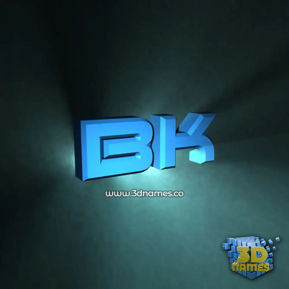 bk in Light Shine style - 3D name wallpaper
