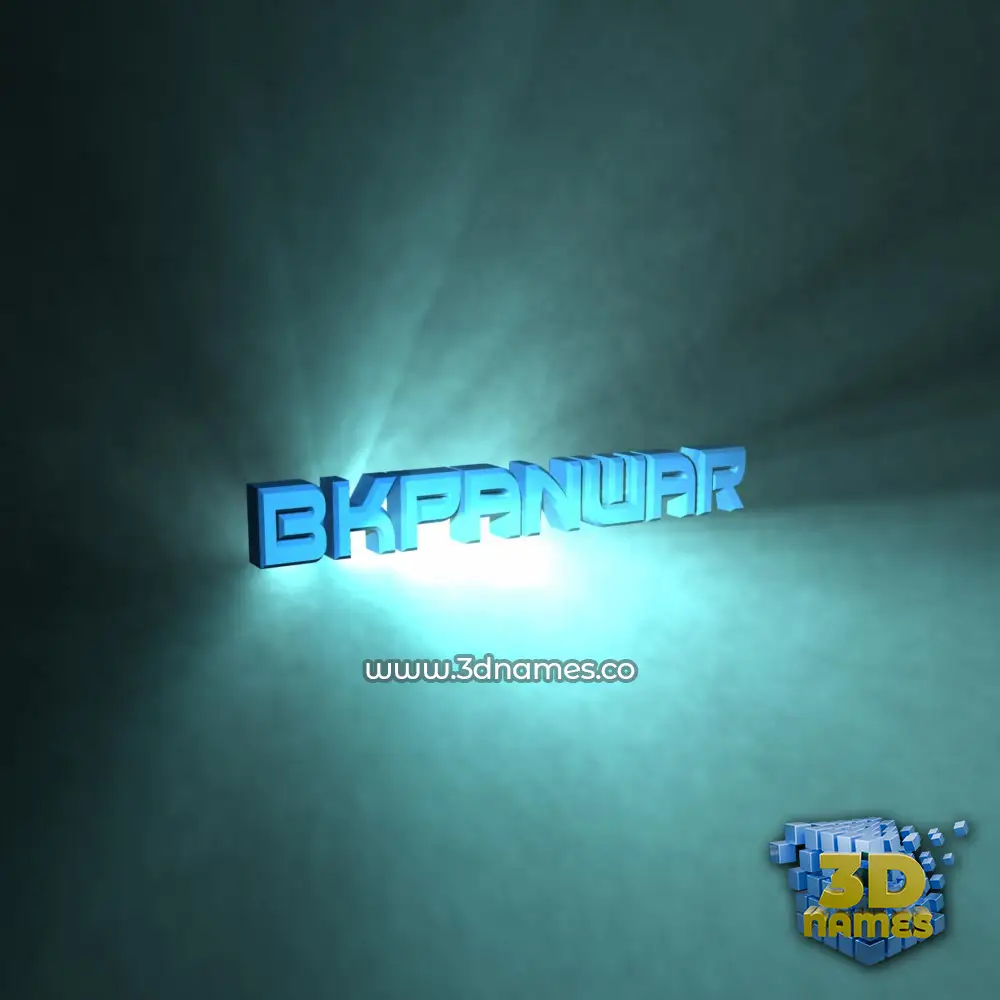bkpanwar in Light Shine style - 3D name wallpaper