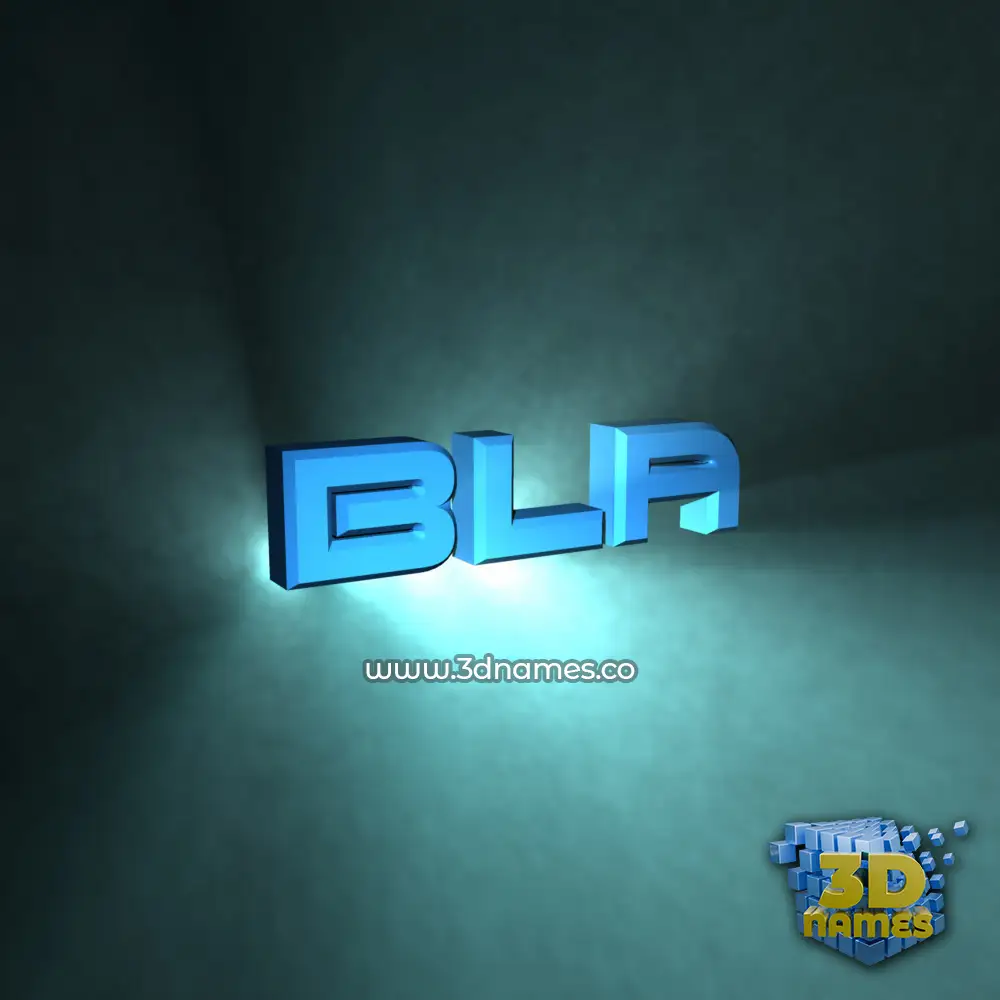 bla in Light Shine style - 3D name wallpaper