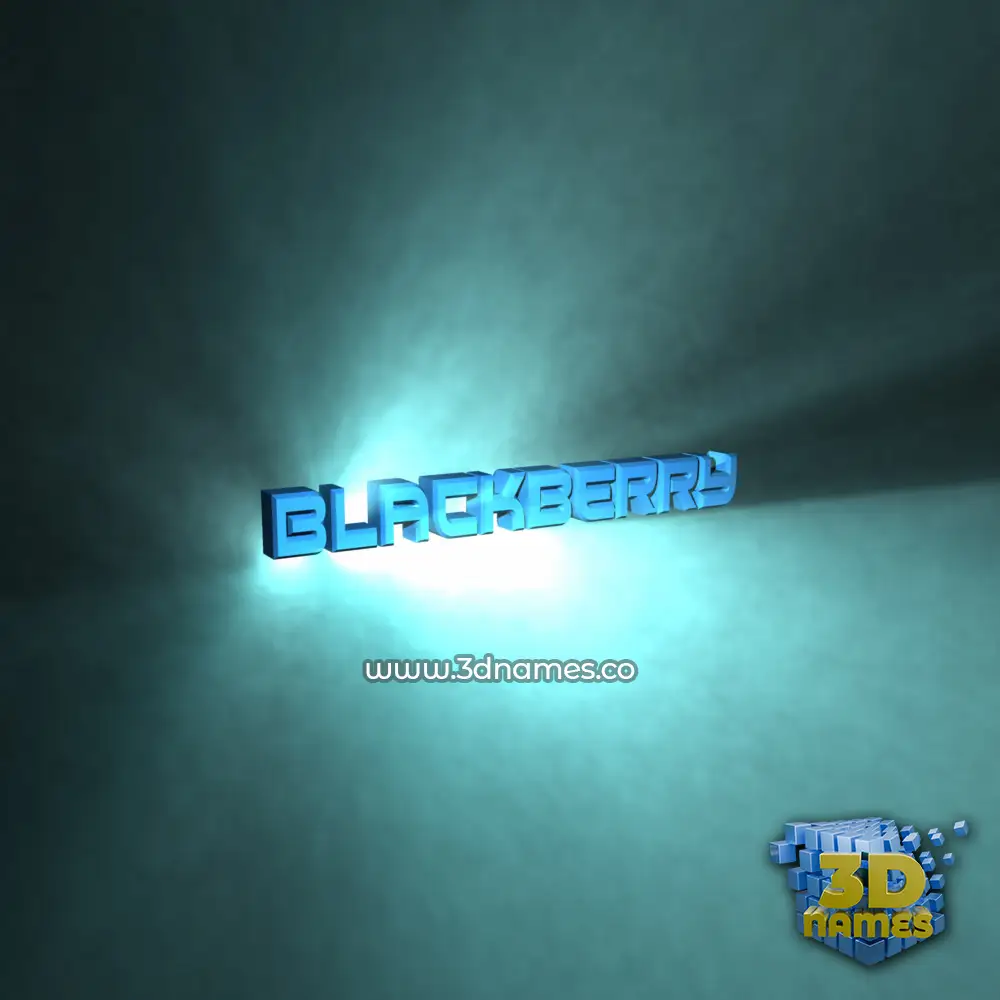 blackberry in Light Shine style - 3D name wallpaper