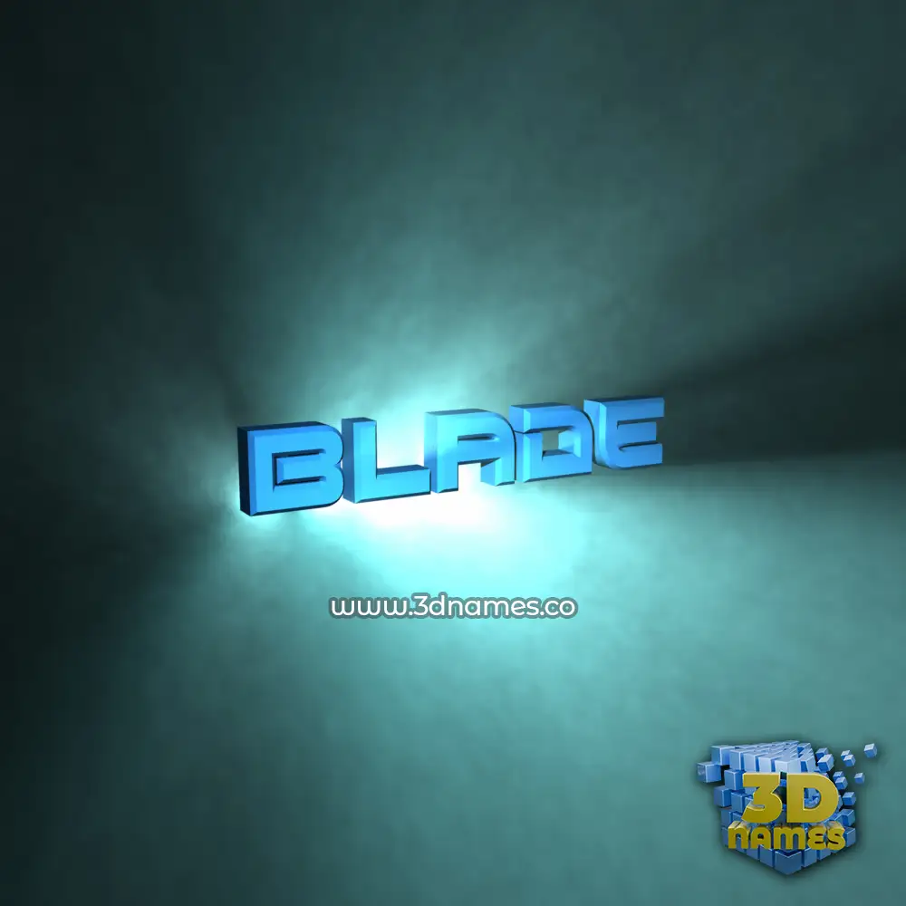 blade in Light Shine style - 3D name wallpaper