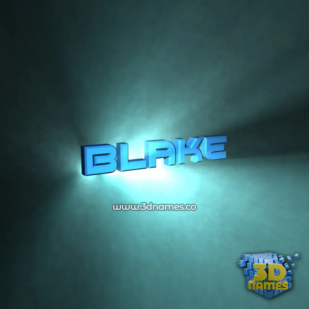 blake in Light Shine style - 3D name wallpaper