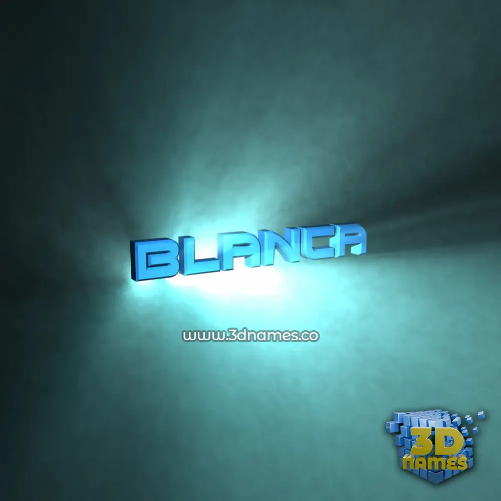 blanca in Light Shine style - 3D name wallpaper