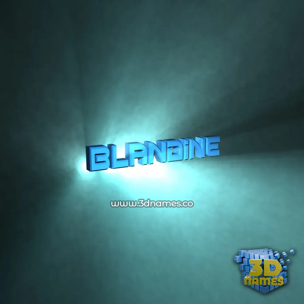 blandine in Light Shine style - 3D name wallpaper