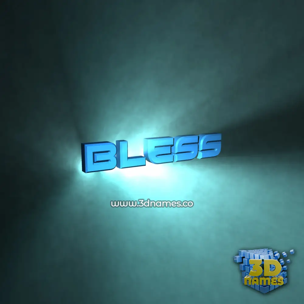 bless in Light Shine style - 3D name wallpaper