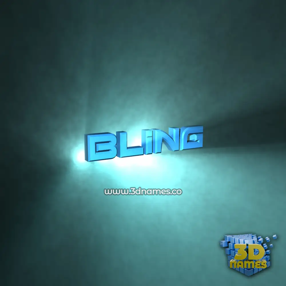 bling in Light Shine style - 3D name wallpaper