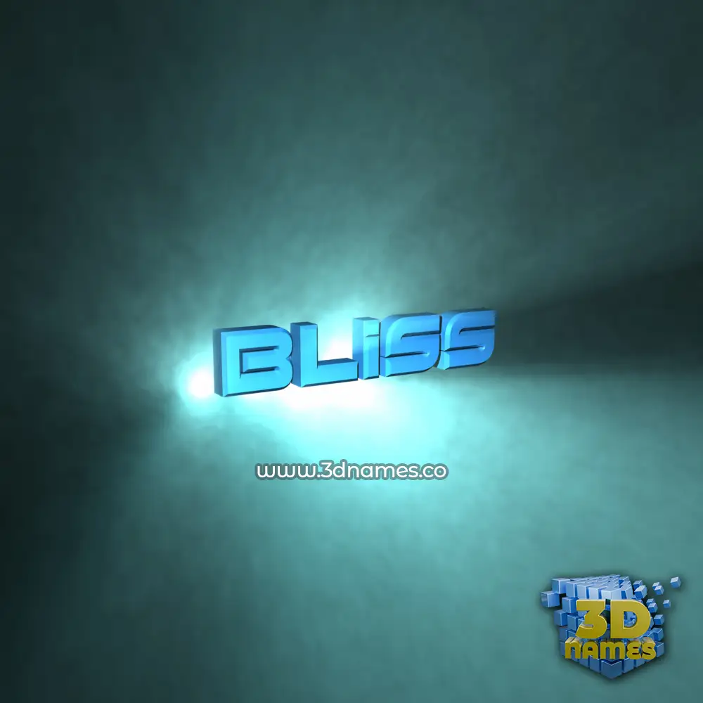 bliss in Light Shine style - 3D name wallpaper