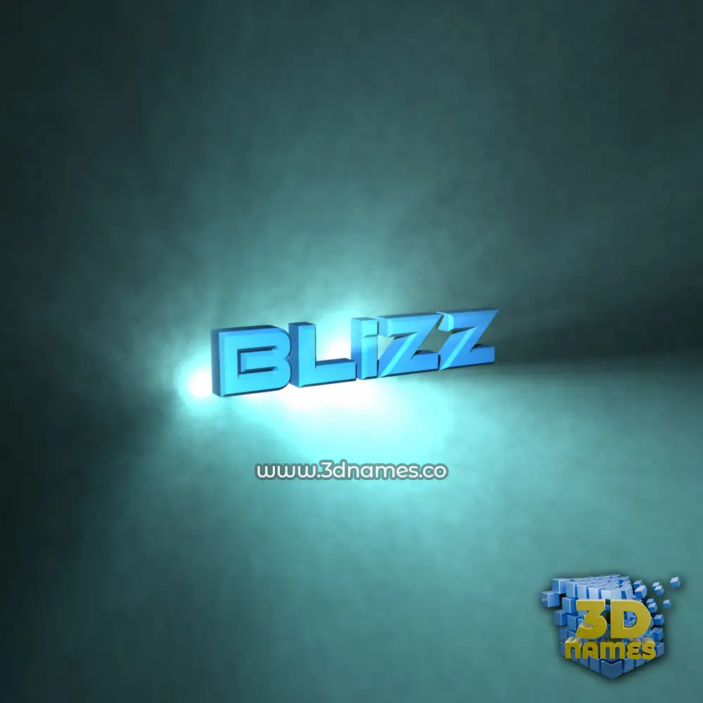 blizz in Light Shine style - 3D name wallpaper