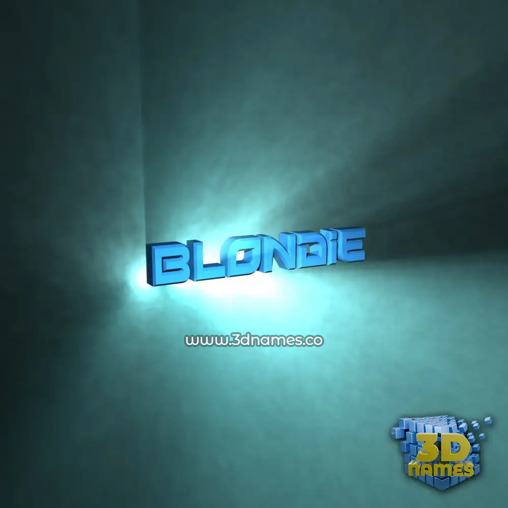 blondie in Light Shine style - 3D name wallpaper