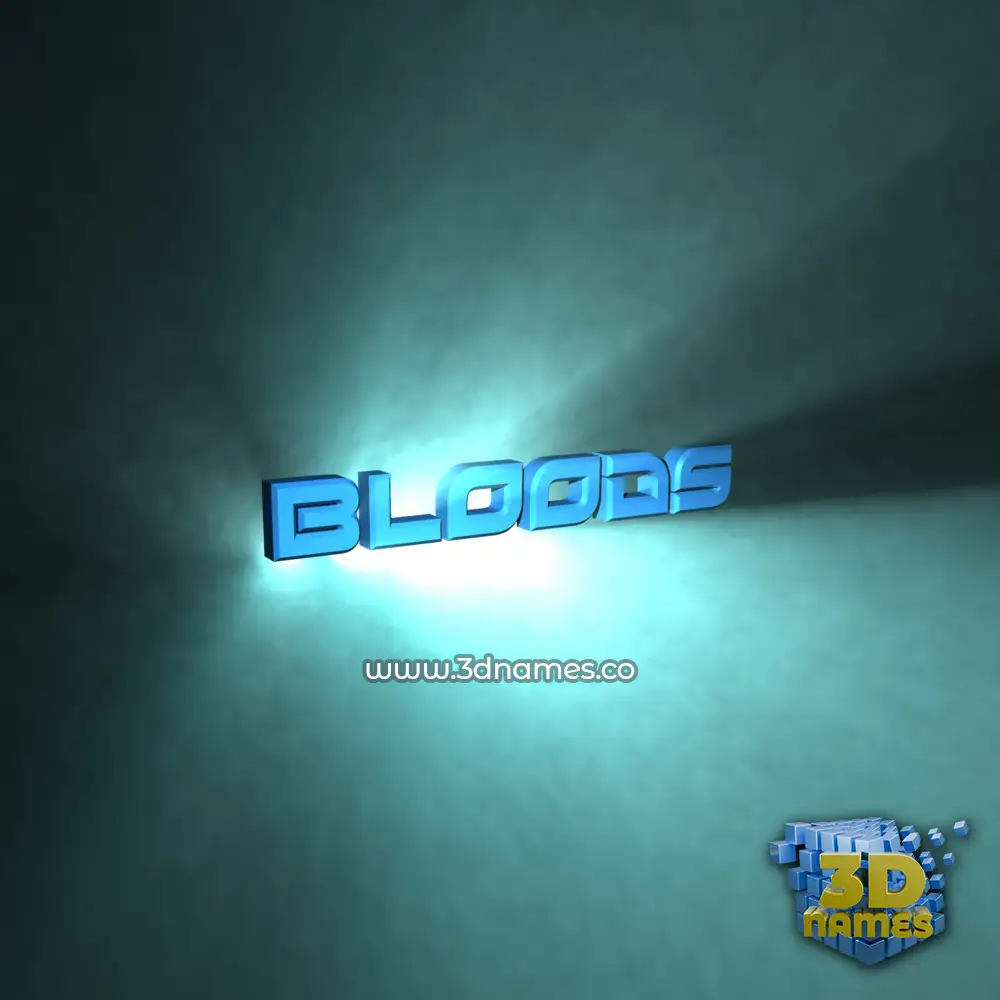bloods in Light Shine style - 3D name wallpaper