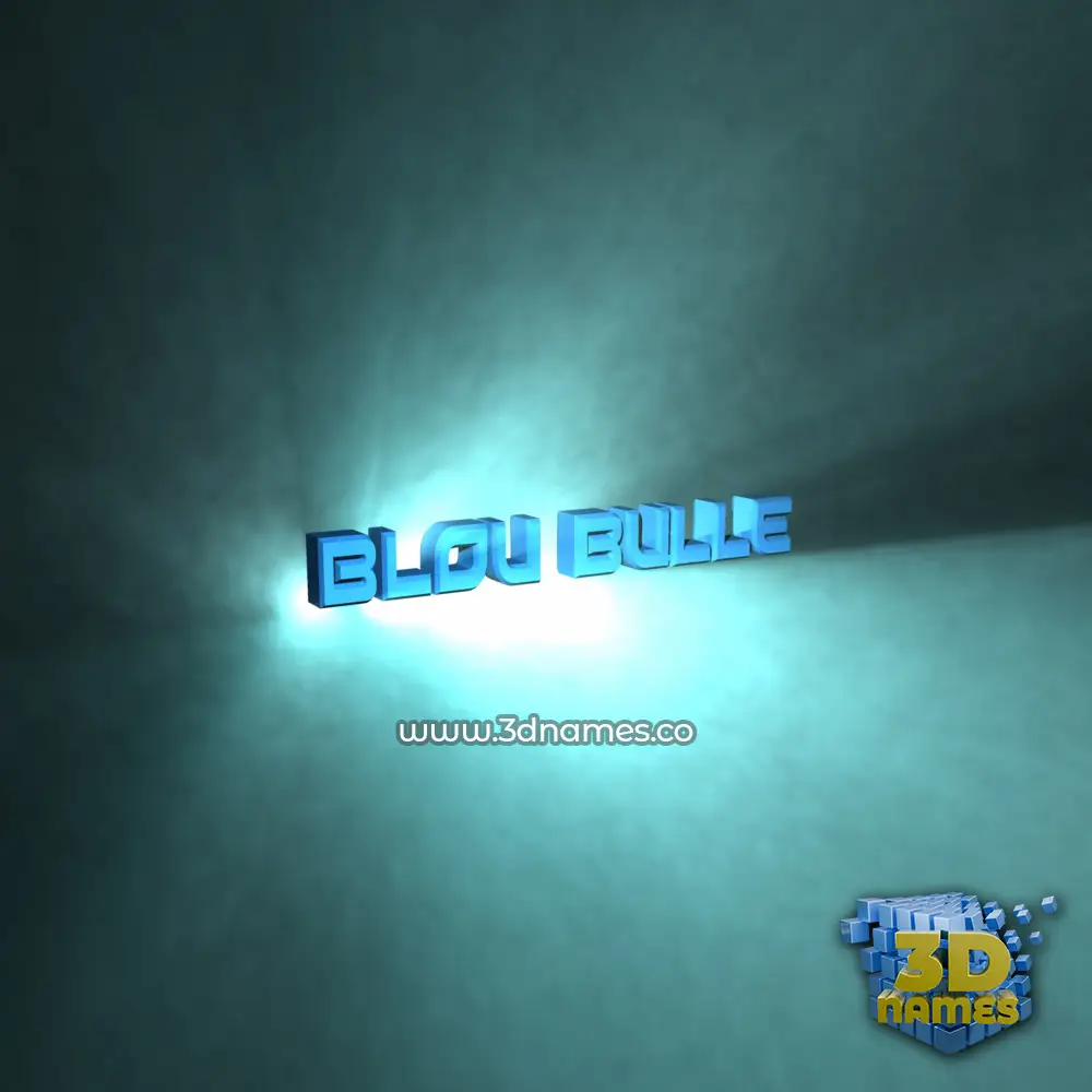 blou bulle in Light Shine style - 3D name wallpaper
