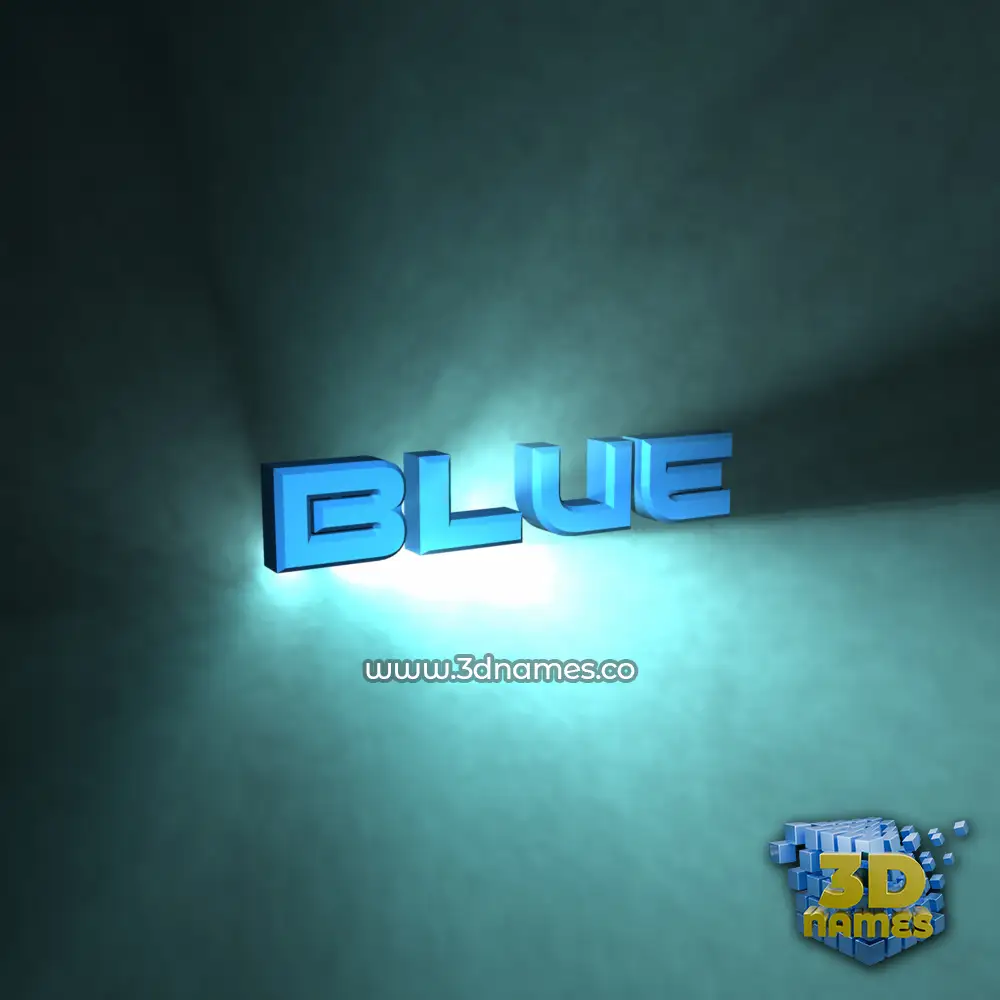 blue in Light Shine style - 3D name wallpaper
