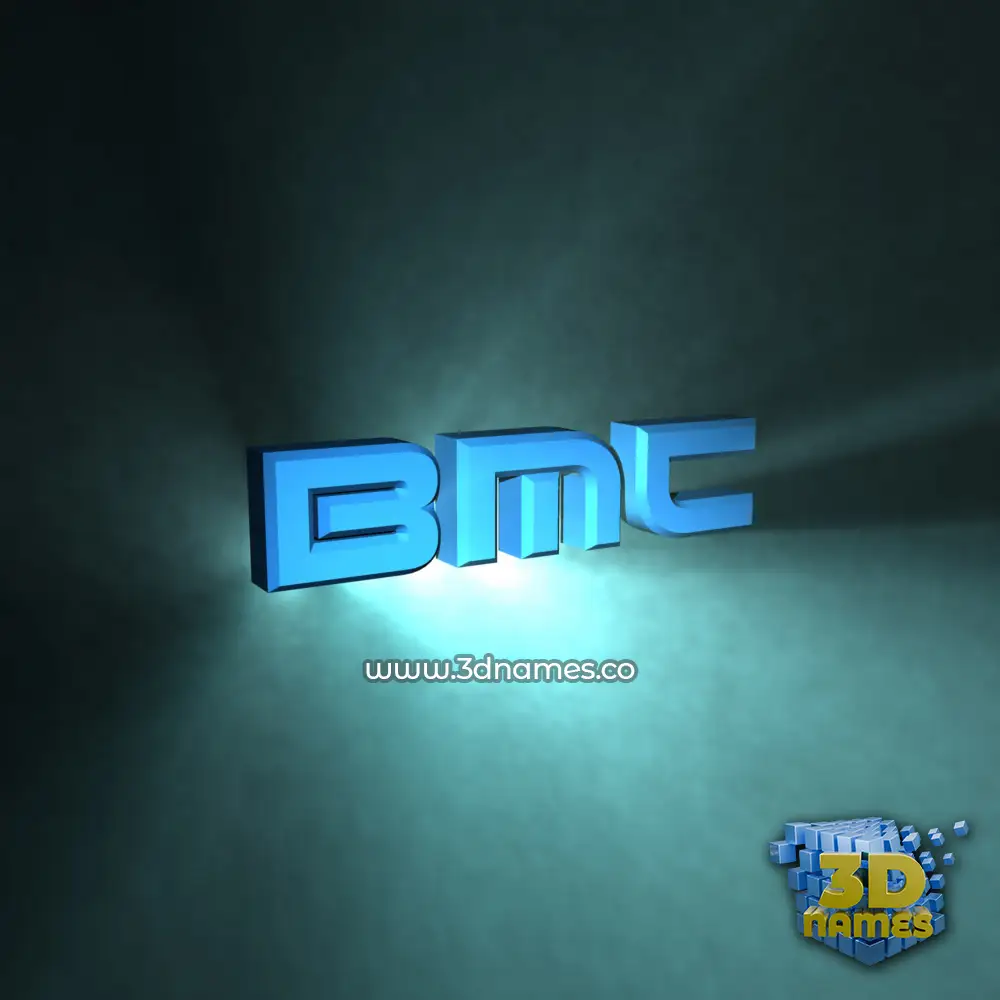 bmc in Light Shine style - 3D name wallpaper