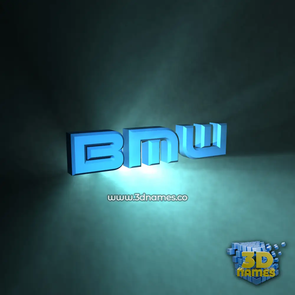 bmw in Light Shine style - 3D name wallpaper