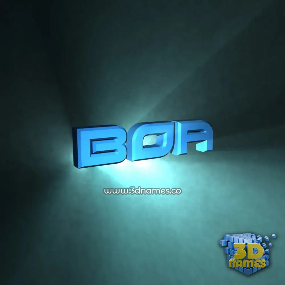 boa in Light Shine style - 3D name wallpaper