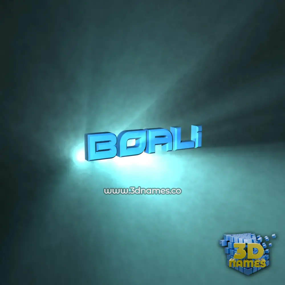 boali in Light Shine style - 3D name wallpaper