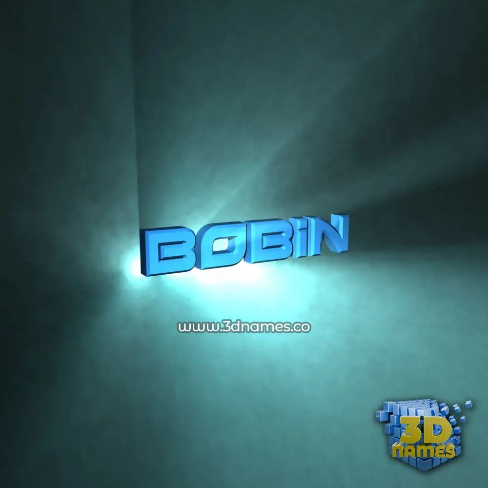 bobin in Light Shine style - 3D name wallpaper