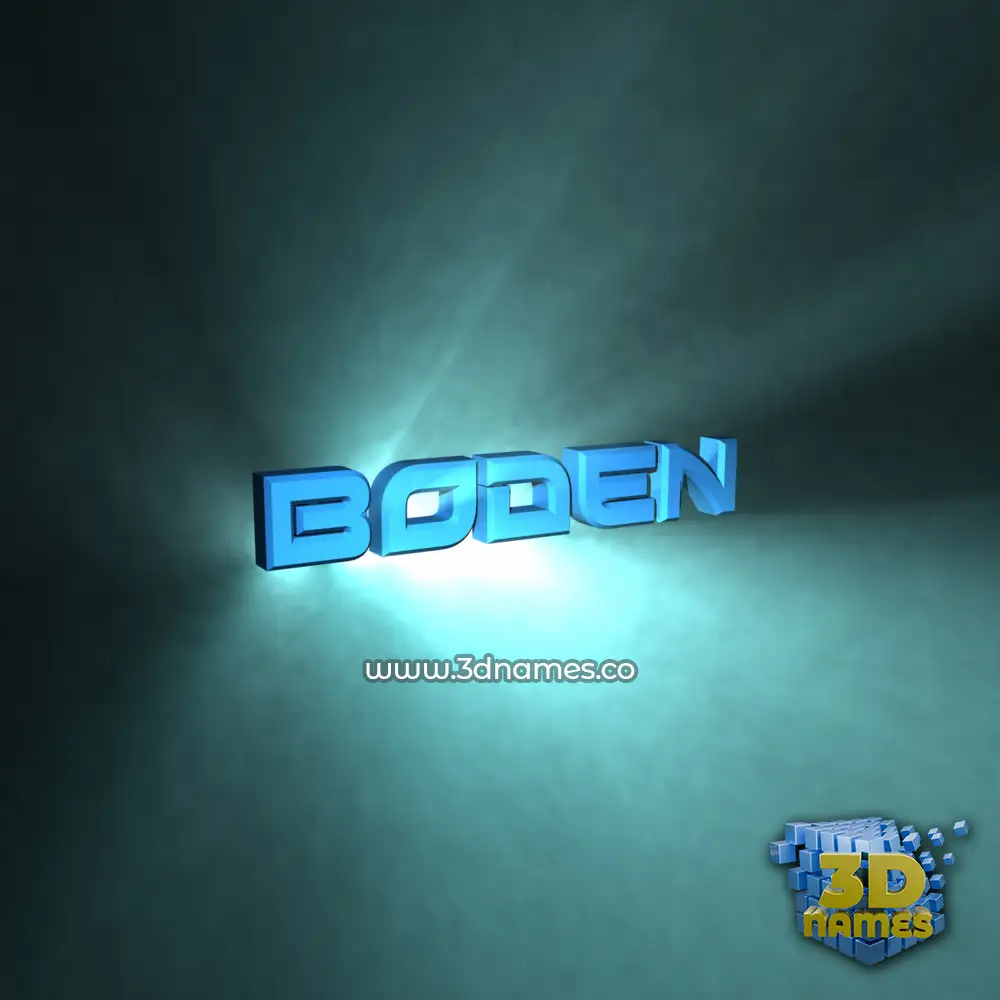 boden in Light Shine style - 3D name wallpaper