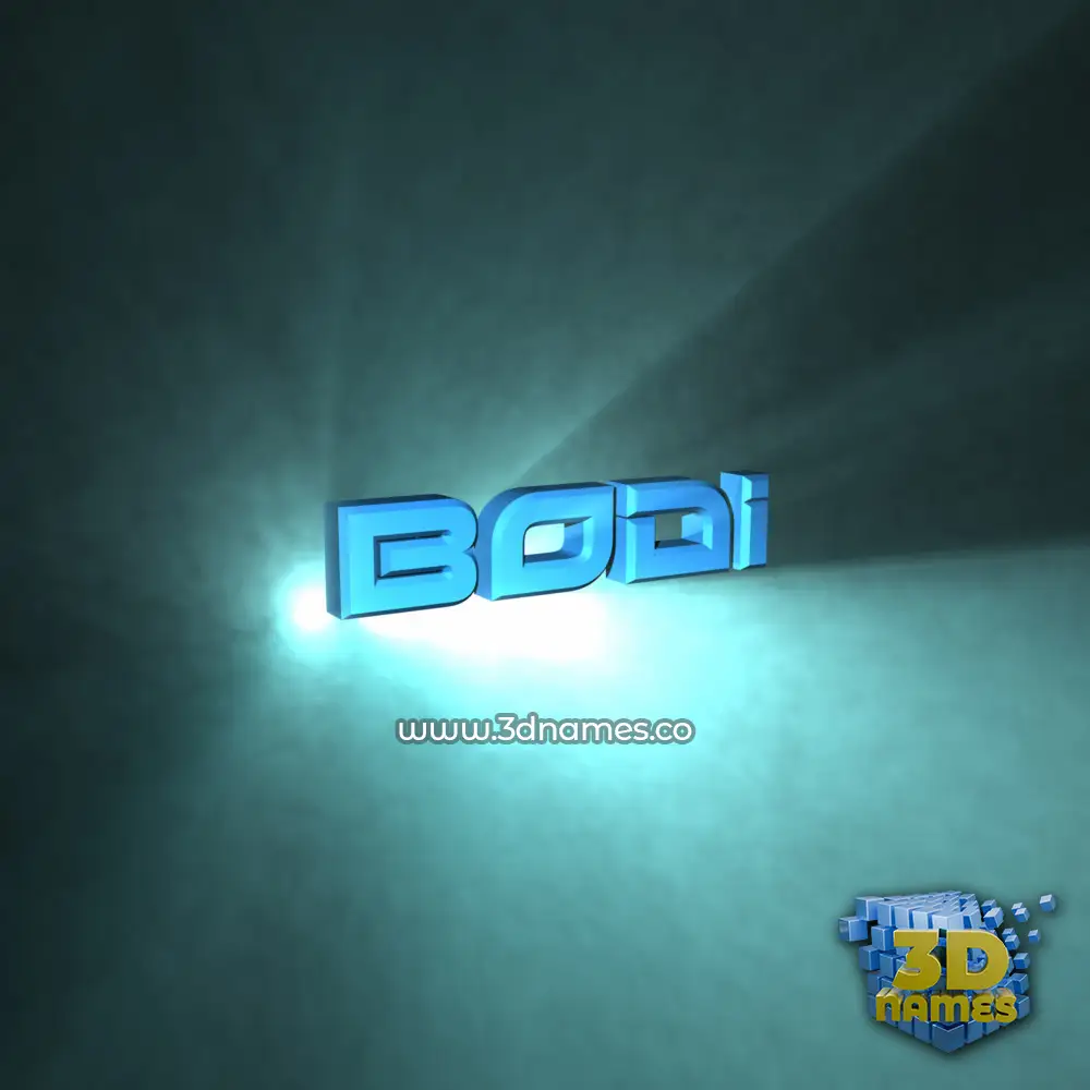 bodi in Light Shine style - 3D name wallpaper