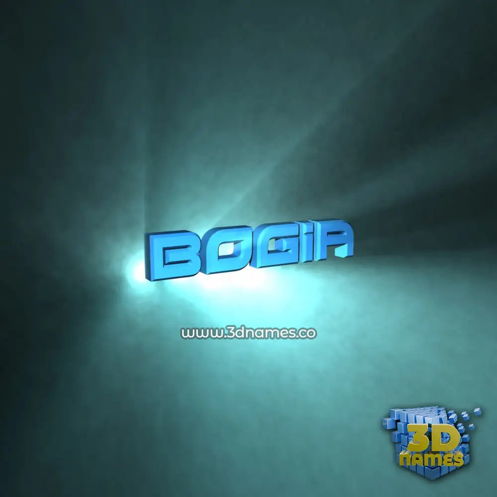 bogia in Light Shine style - 3D name wallpaper