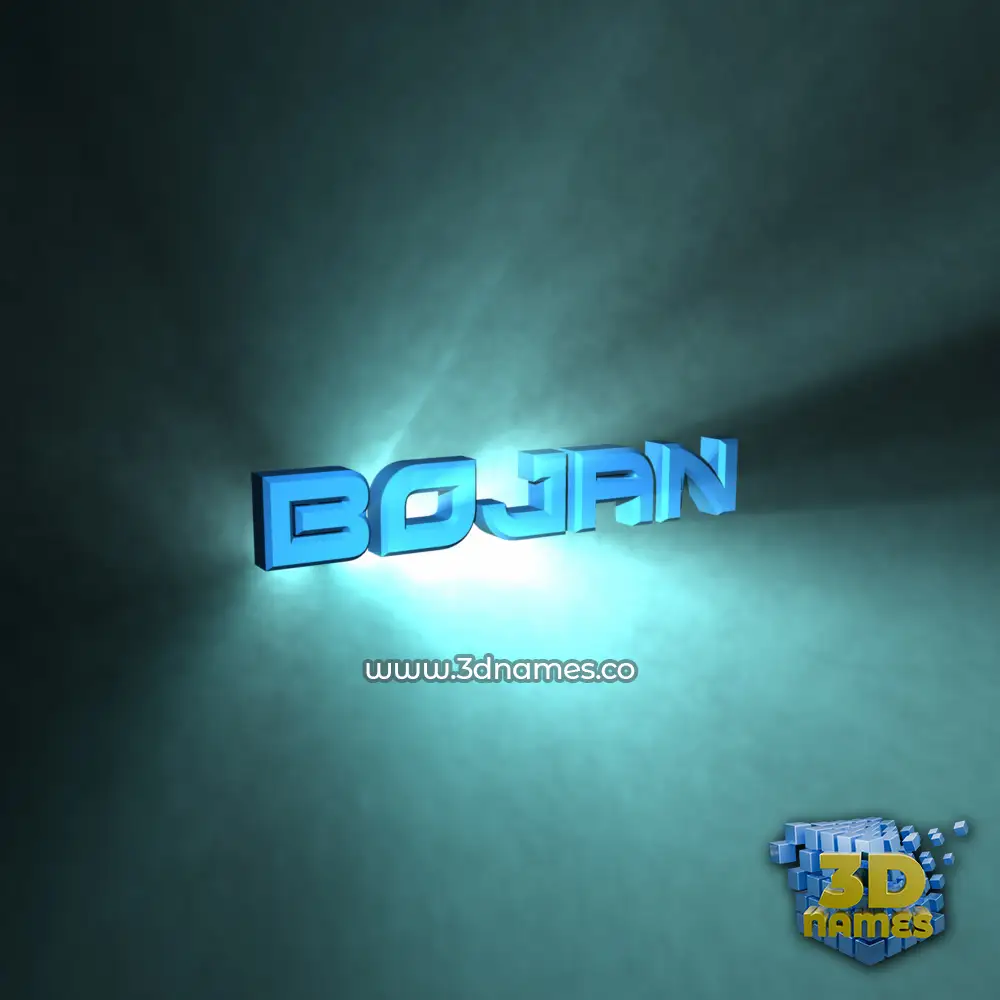 bojan in Light Shine style - 3D name wallpaper