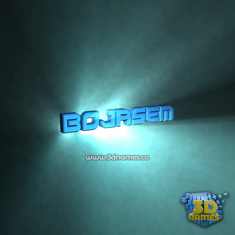 bojasem in Light Shine style - 3D name wallpaper