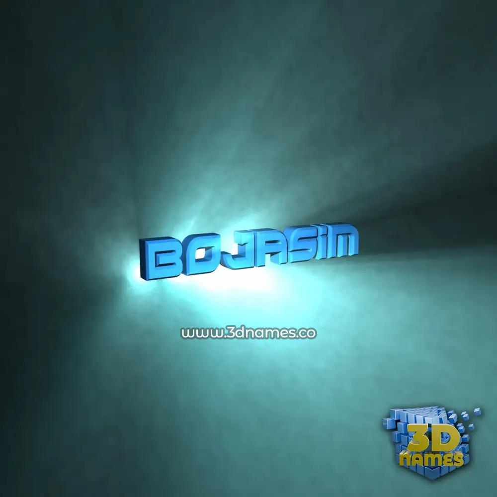 bojasim in Light Shine style - 3D name wallpaper