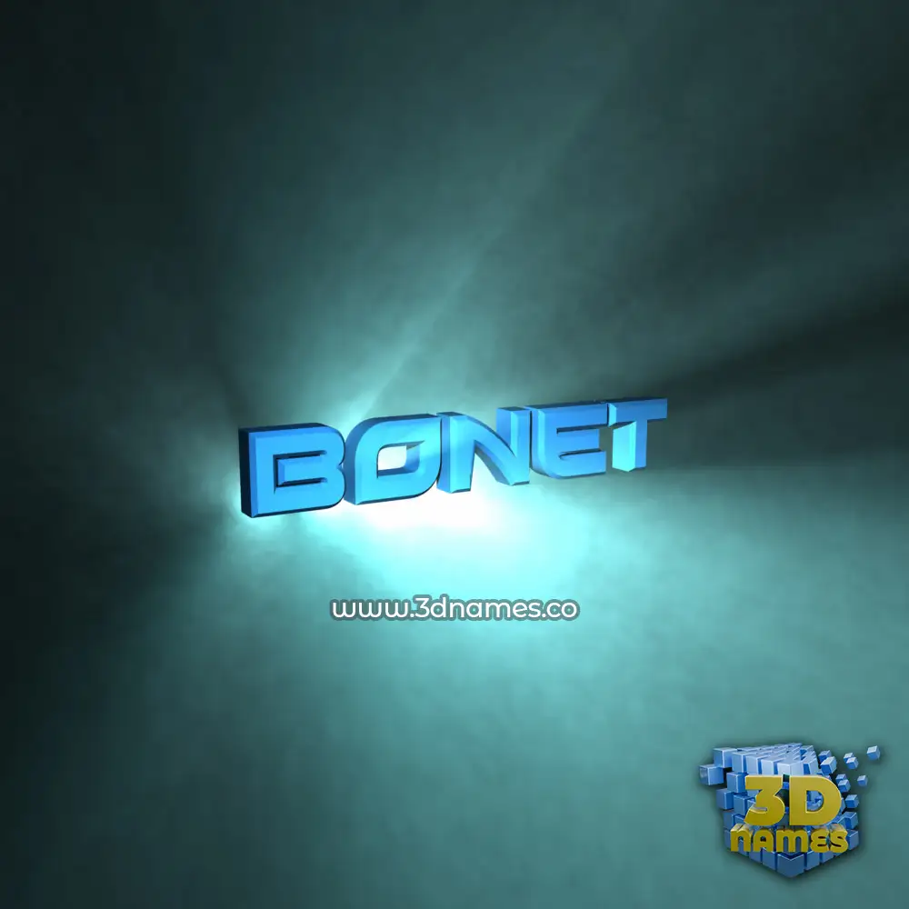 bonet in Light Shine style - 3D name wallpaper