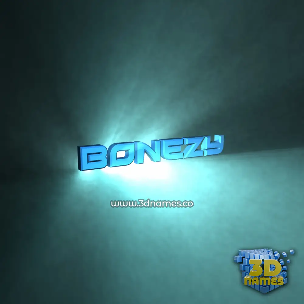 bonezy in Light Shine style - 3D name wallpaper