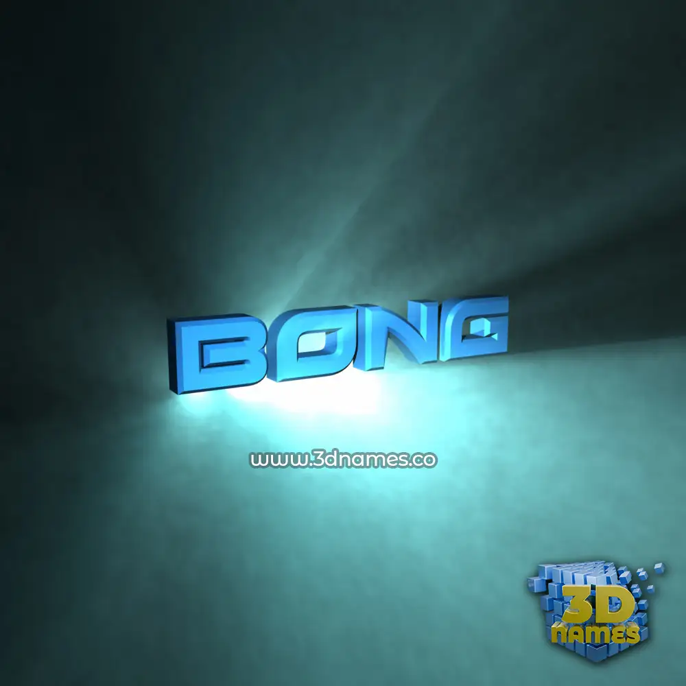 bong in Light Shine style - 3D name wallpaper