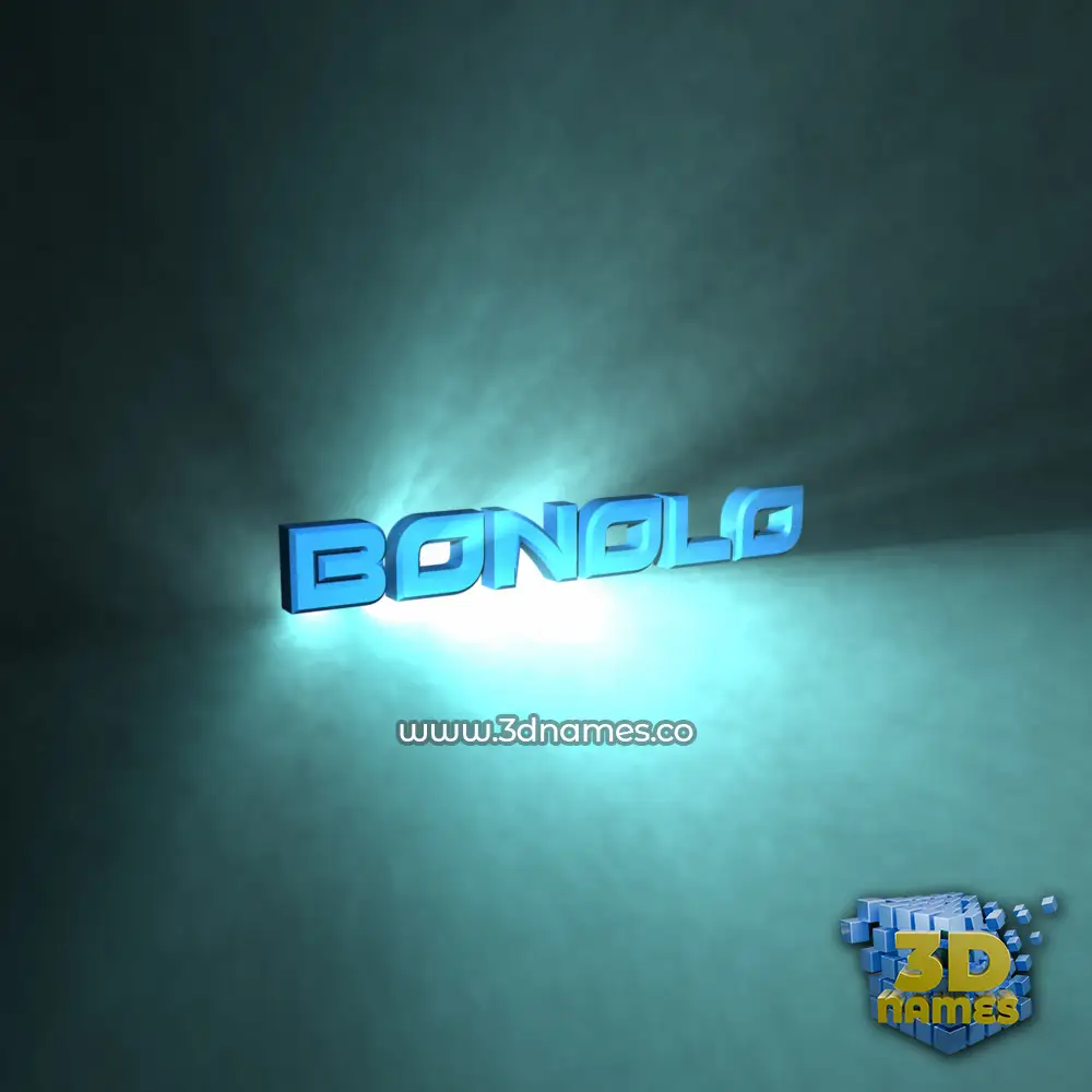 bonolo in Light Shine style - 3D name wallpaper