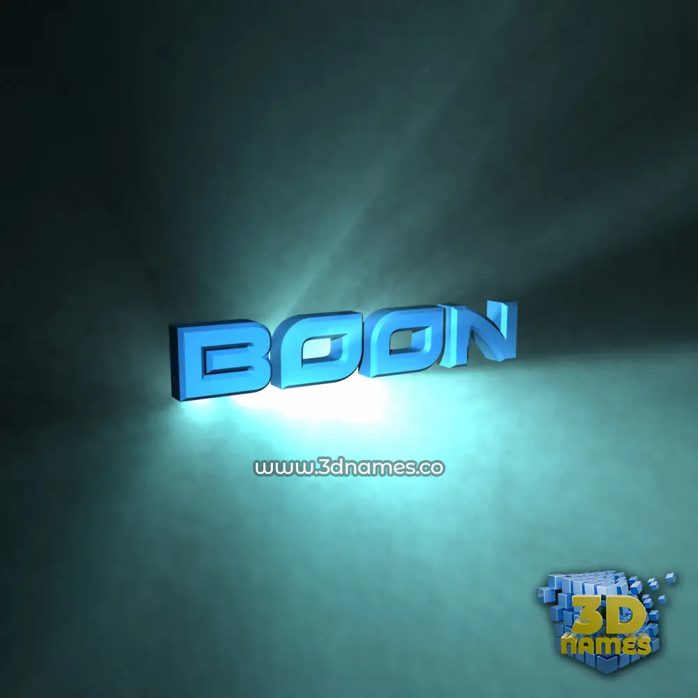 boon in Light Shine style - 3D name wallpaper