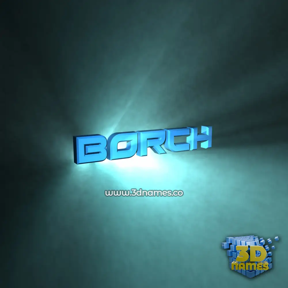 borch in Light Shine style - 3D name wallpaper