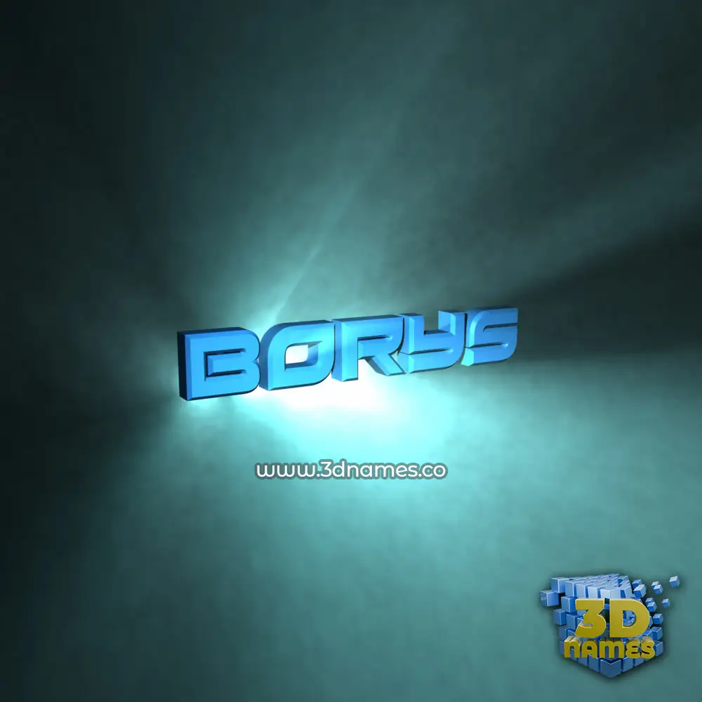 borys in Light Shine style - 3D name wallpaper