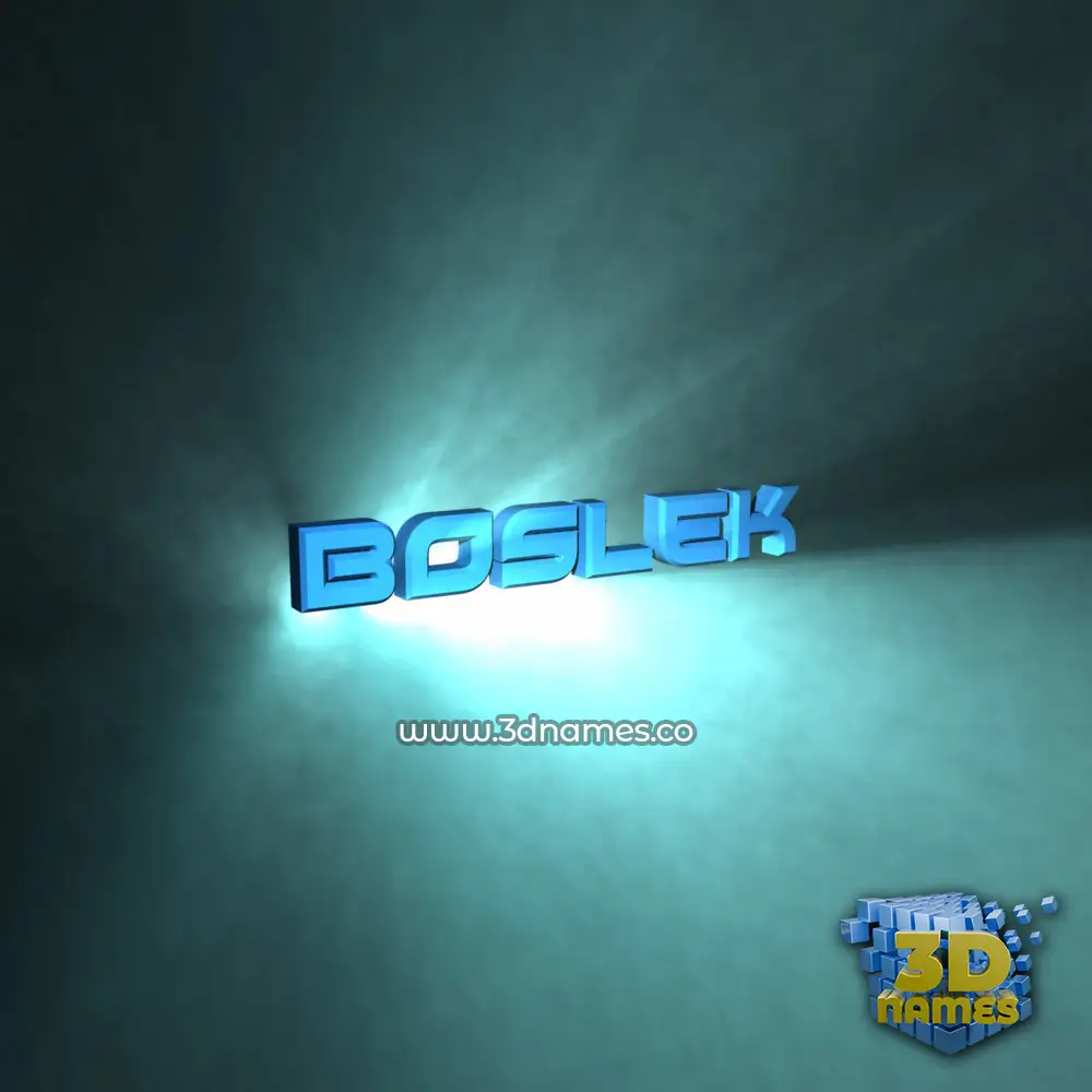 boslek in Light Shine style - 3D name wallpaper