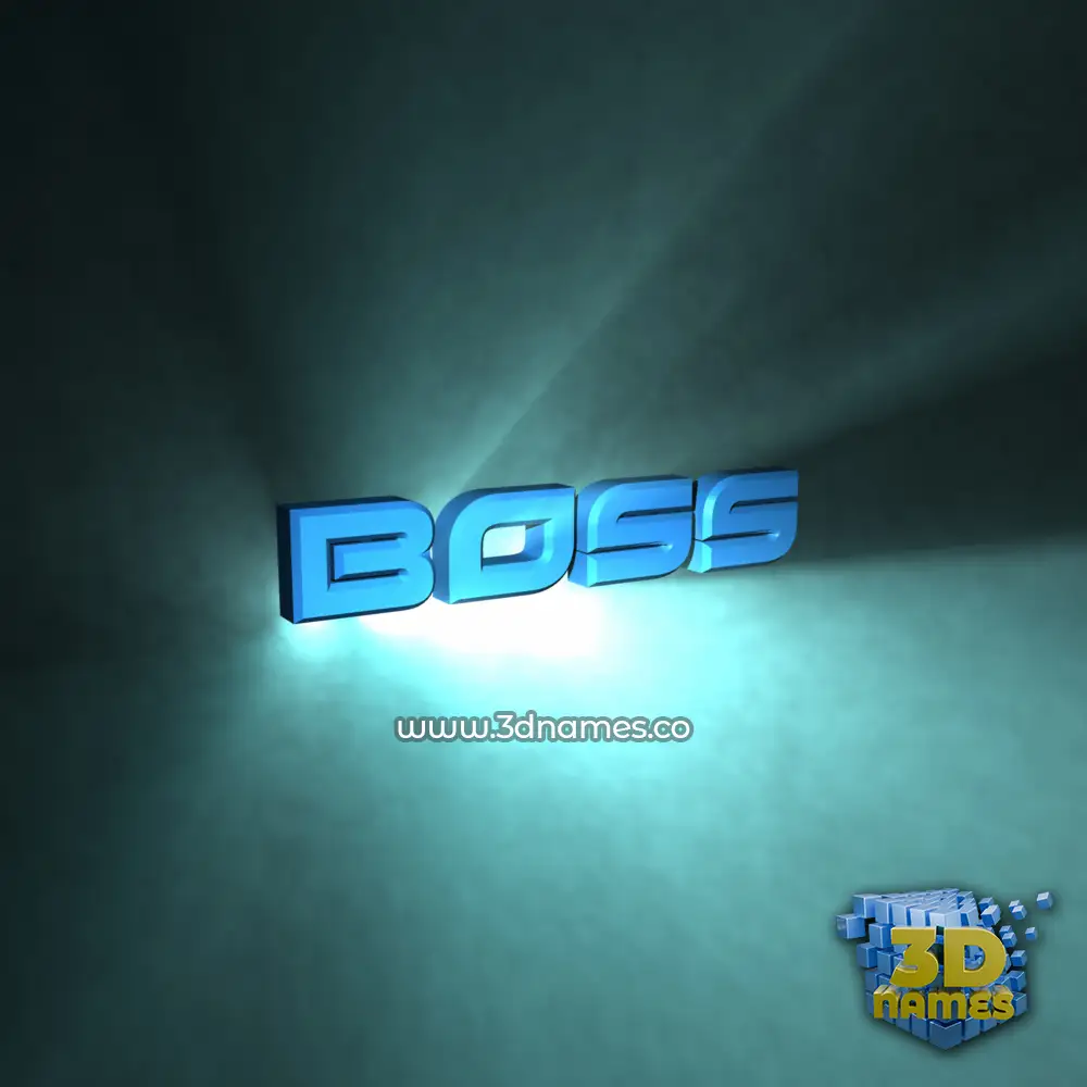 boss in Light Shine style - 3D name wallpaper