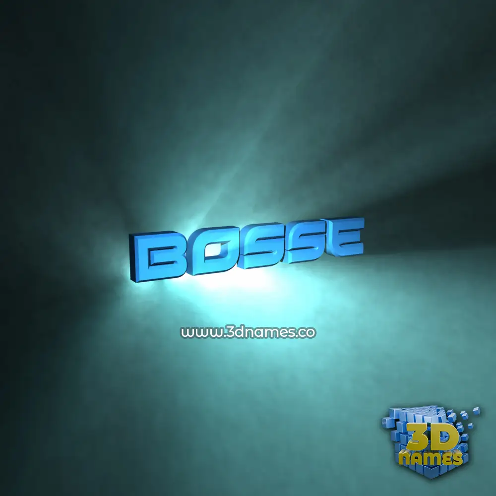 bosse in Light Shine style - 3D name wallpaper