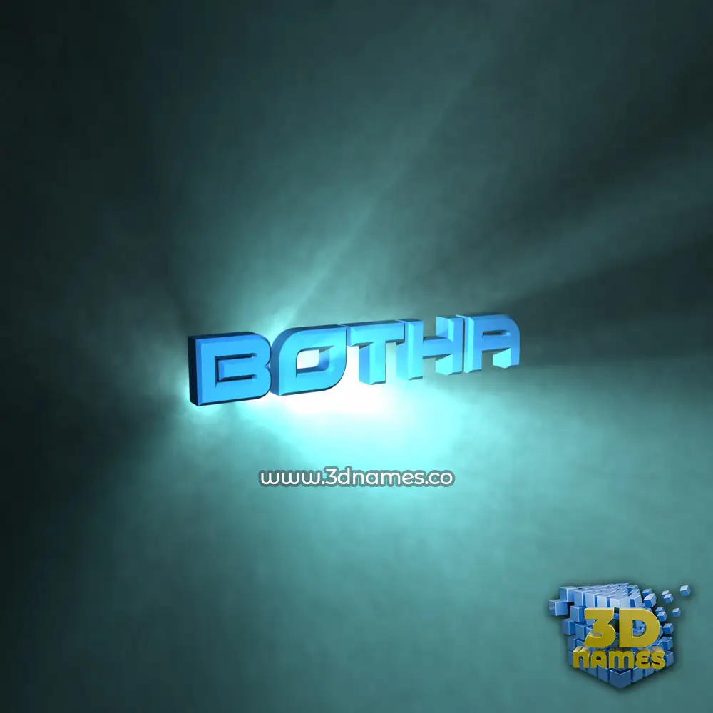 botha in Light Shine style - 3D name wallpaper