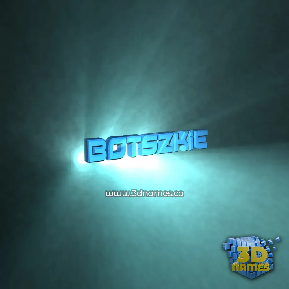 botszkie in Light Shine style - 3D name wallpaper