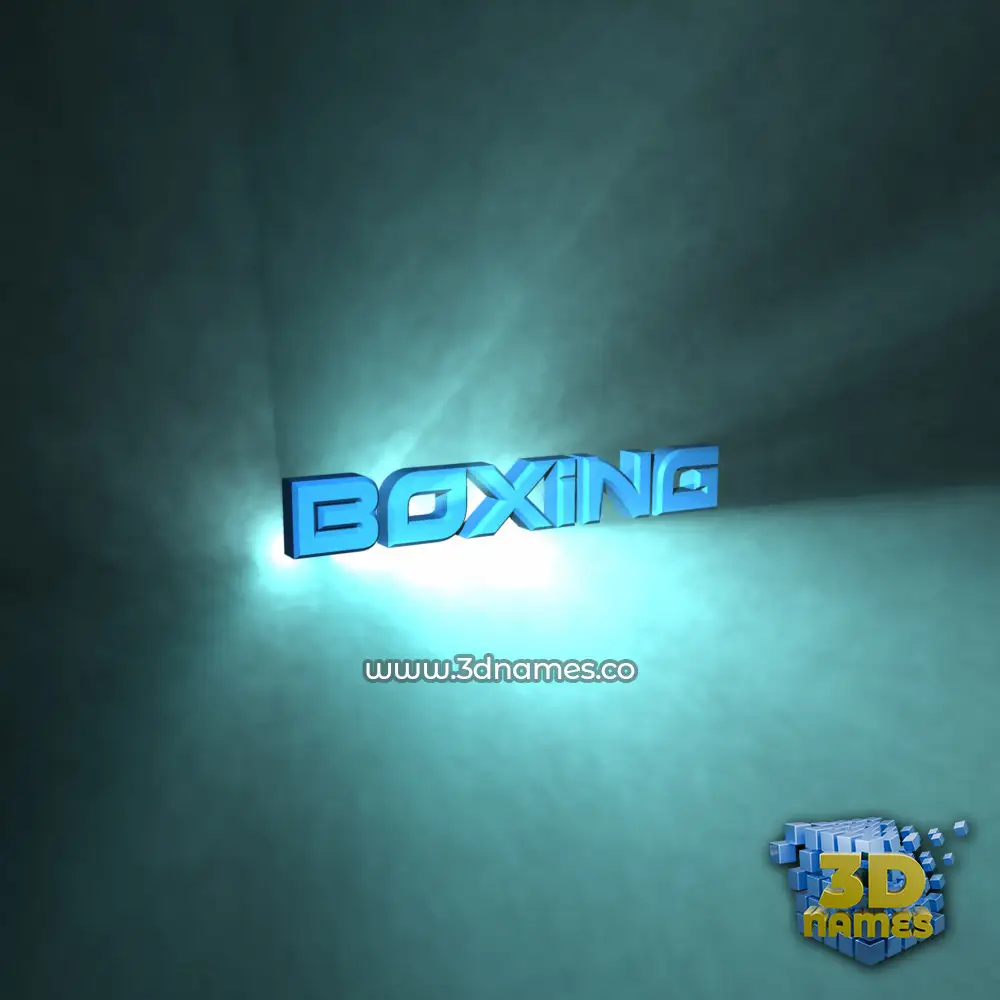 boxing in Light Shine style - 3D name wallpaper