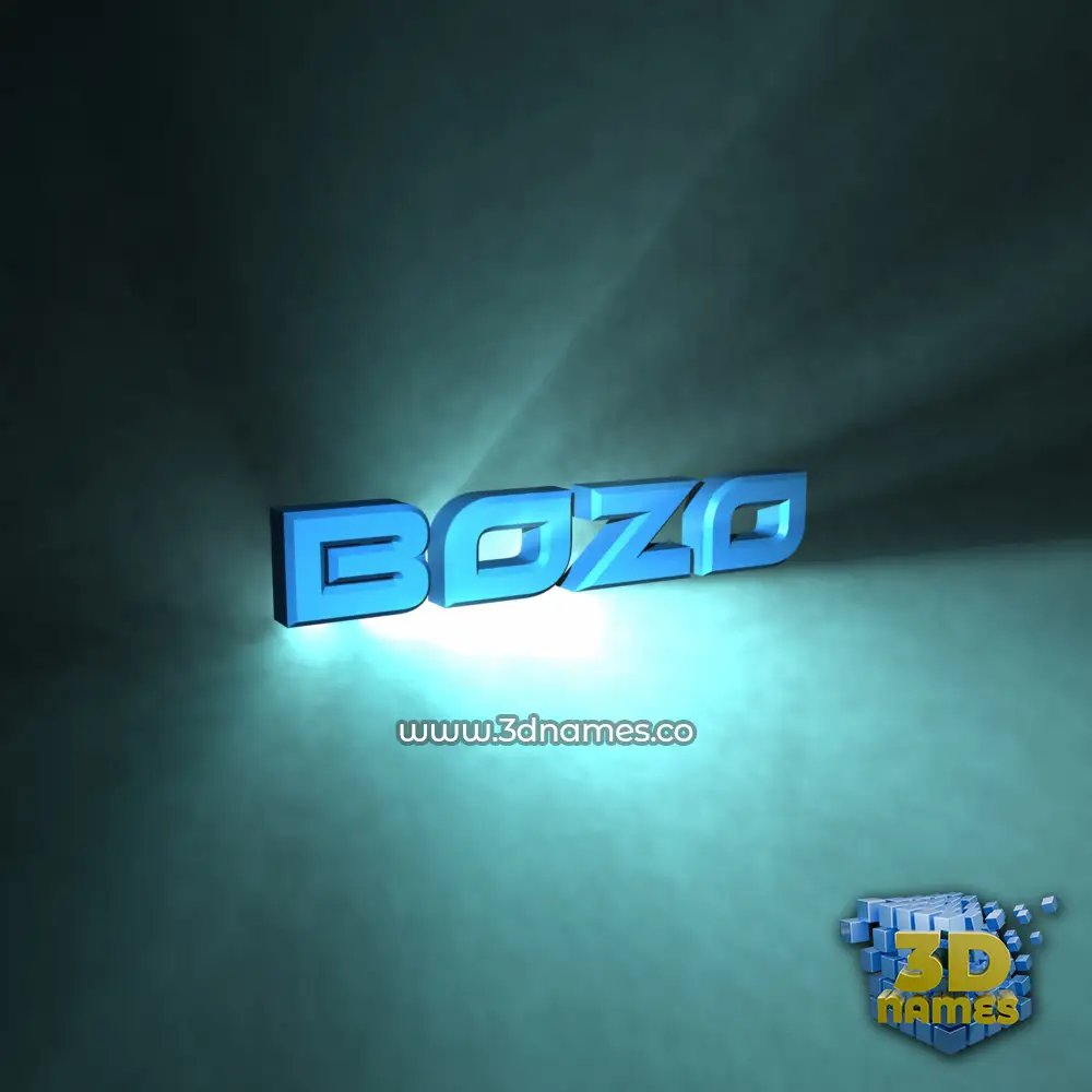 bozo in Light Shine style - 3D name wallpaper