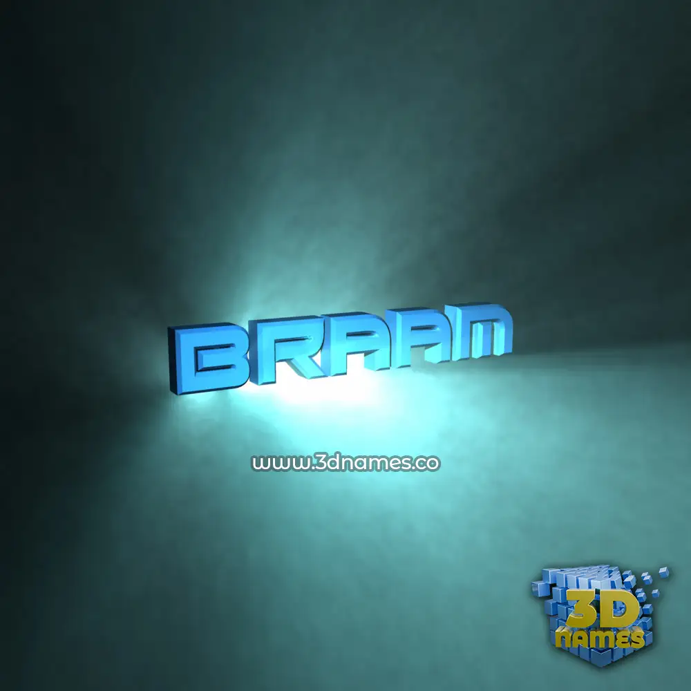 braam in Light Shine style - 3D name wallpaper