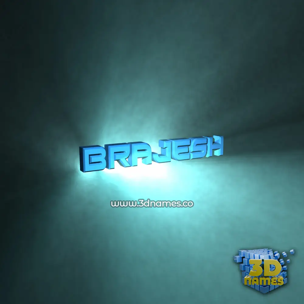 brajesh in Light Shine style - 3D name wallpaper