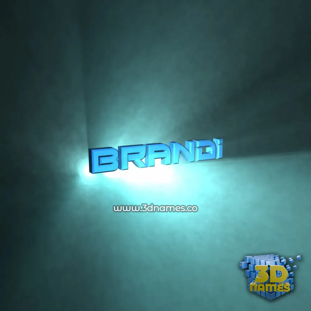 brandi in Light Shine style - 3D name wallpaper