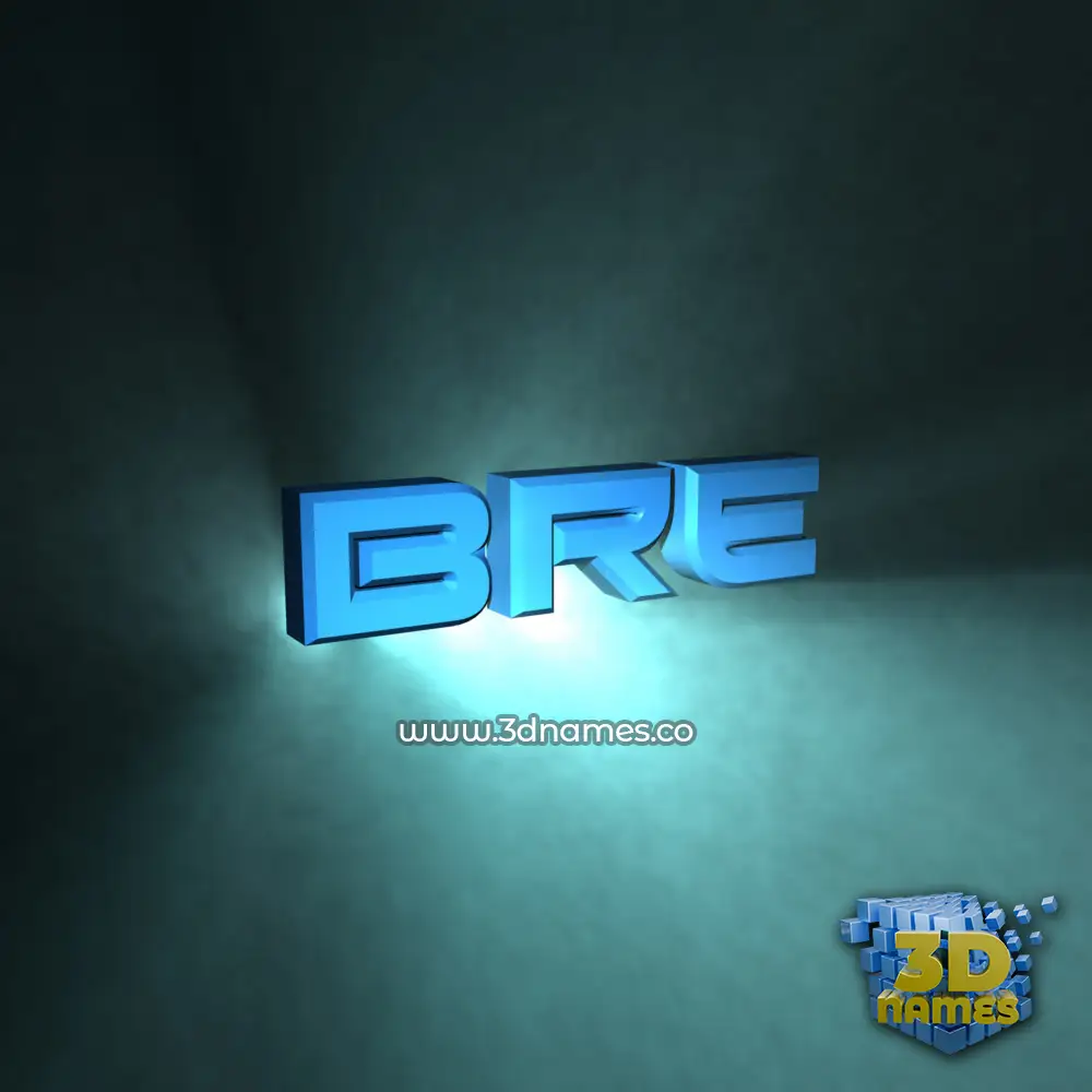 bre in Light Shine style - 3D name wallpaper