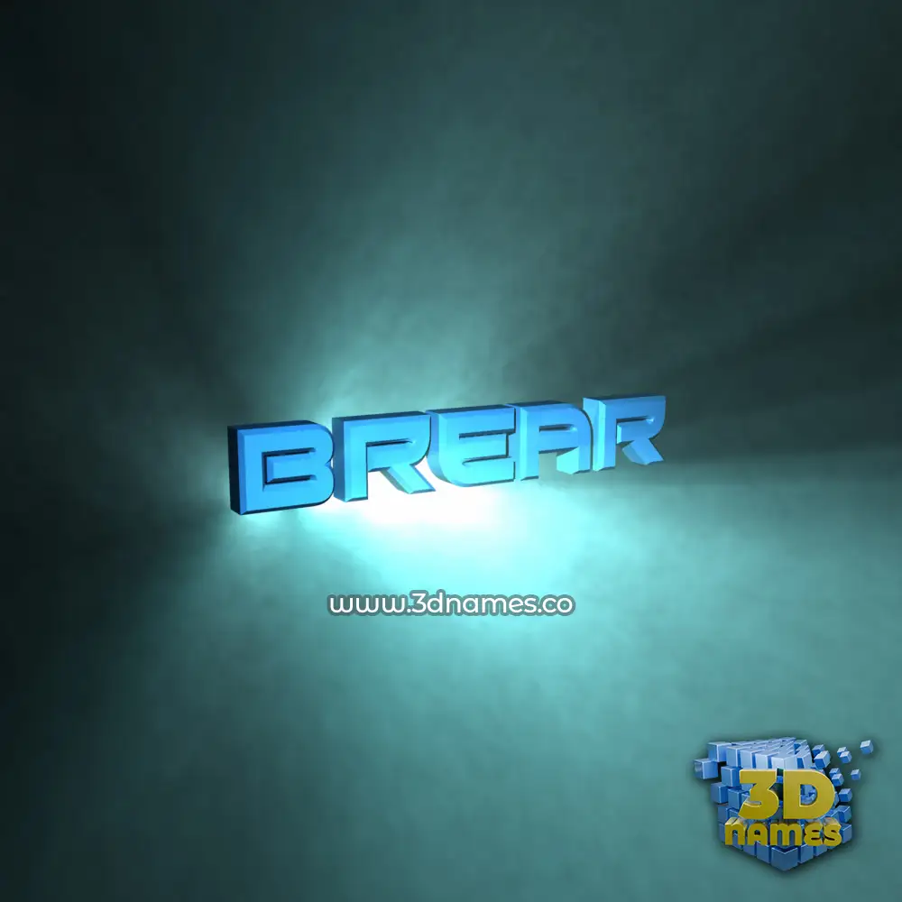 brear in Light Shine style - 3D name wallpaper