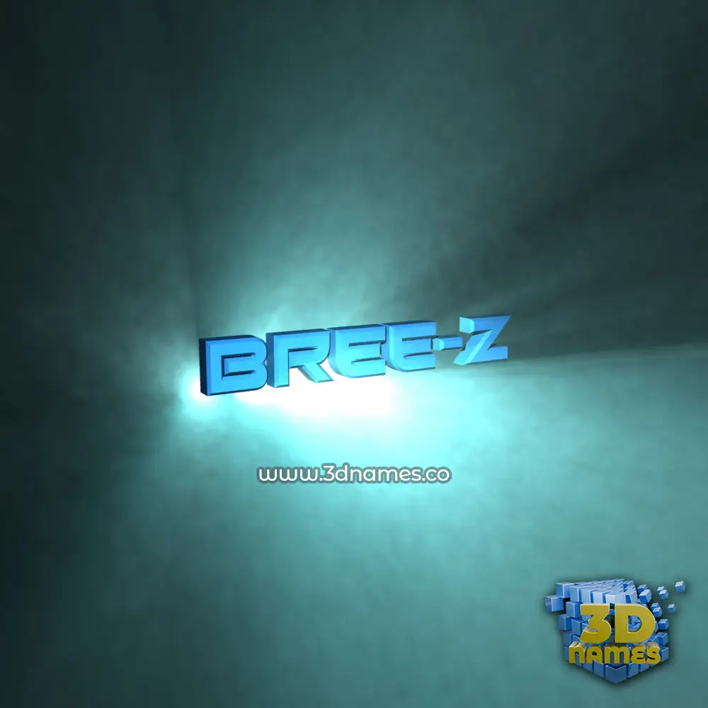 bree-z in Light Shine style - 3D name wallpaper